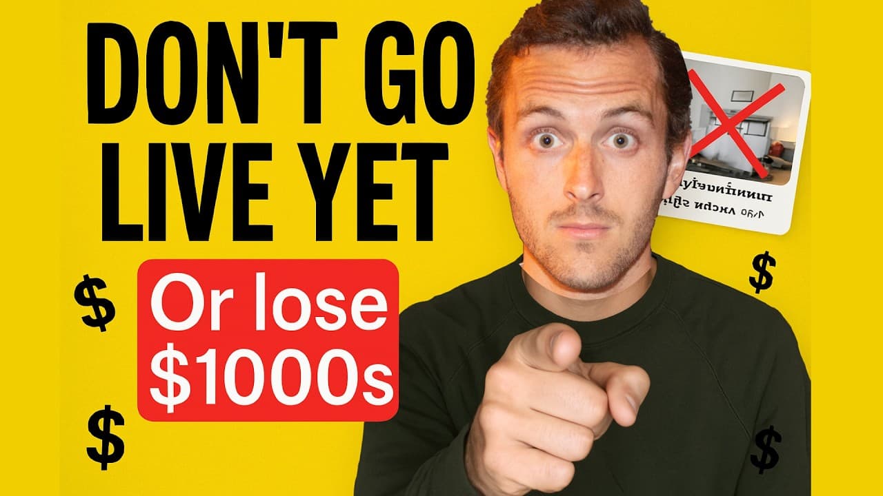 DON'T GO LIVE ON AIRBNB! Do THIS First!